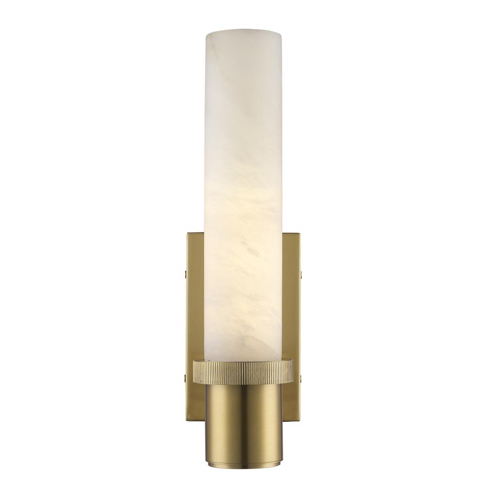 1LT SCONCE ALABASTER CANDLE-AG